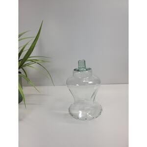 Vintage Pale Blue Ruffled Votive Cup, Candle Holder Home Interiors Homco